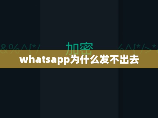 whatsapp为什么发不出去