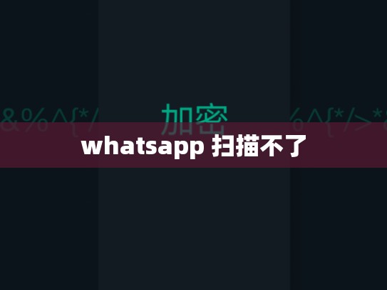 whatsapp 扫描不了