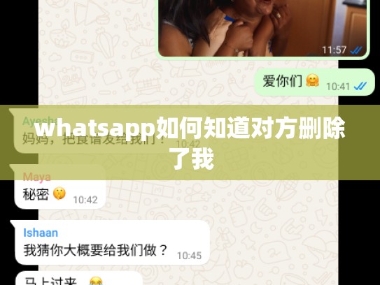 whatsapp如何知道对方删除了我