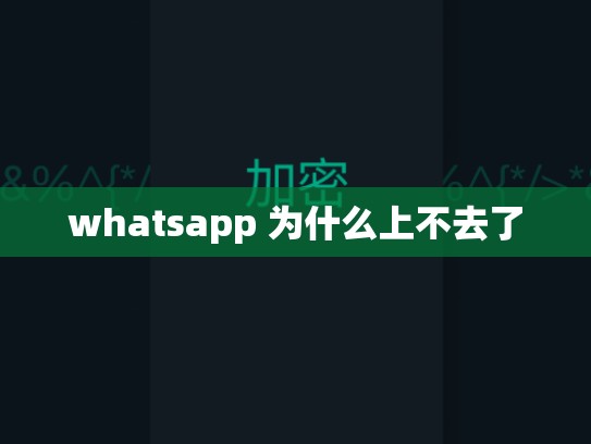 whatsapp 为什么上不去了