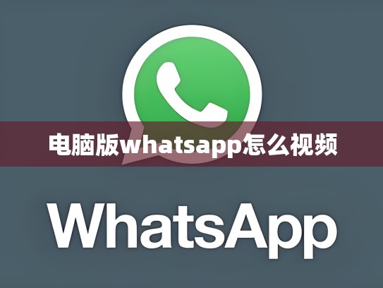 电脑版whatsapp怎么视频