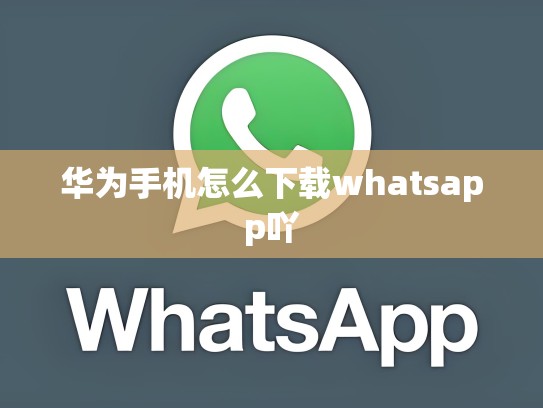 华为手机怎么下载whatsapp吖