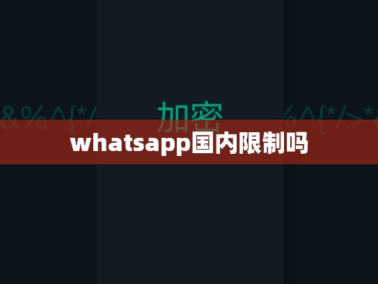whatsapp国内限制吗