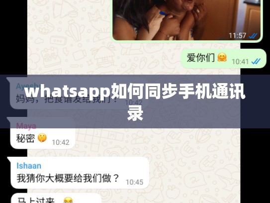 whatsapp如何同步手机通讯录