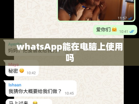 whatsApp能在电脑上使用吗