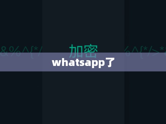 whatsapp了