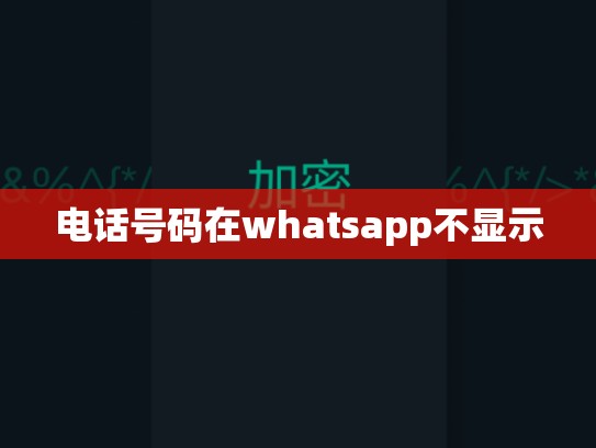 电话号码在whatsapp不显示