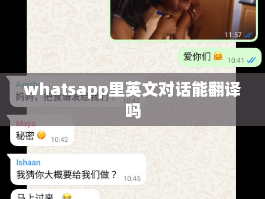 whatsapp里英文对话能翻译吗