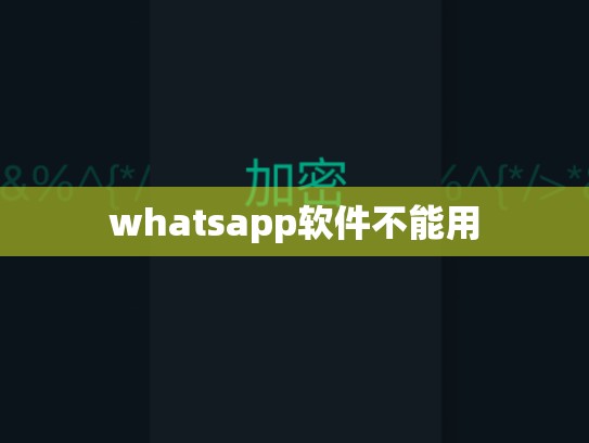 whatsapp软件不能用