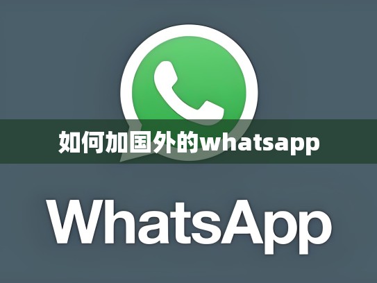 如何加国外的whatsapp