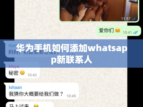 华为手机如何添加whatsapp新联系人