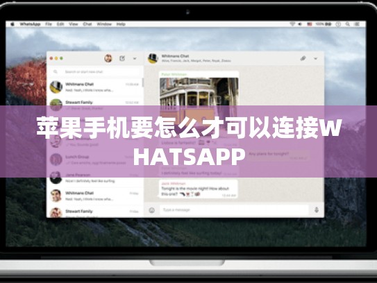 苹果手机要怎么才可以连接WHATSAPP