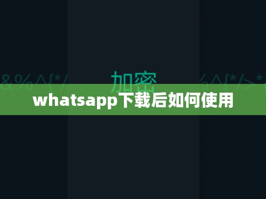 whatsapp下载后如何使用