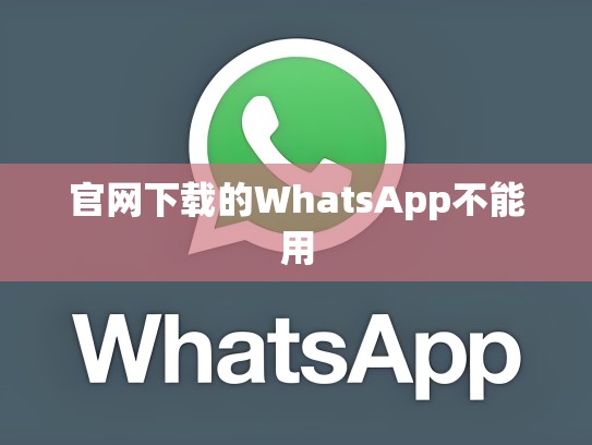 官网下载的WhatsApp不能用