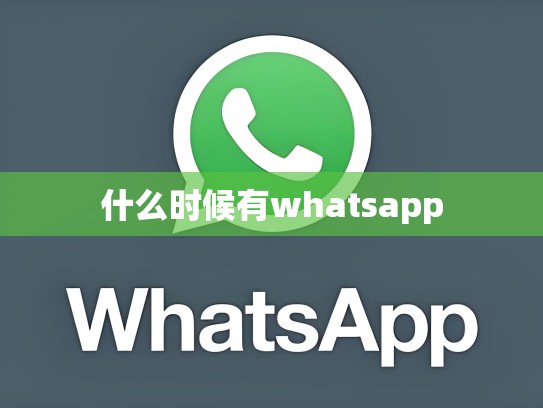 什么时候有whatsapp