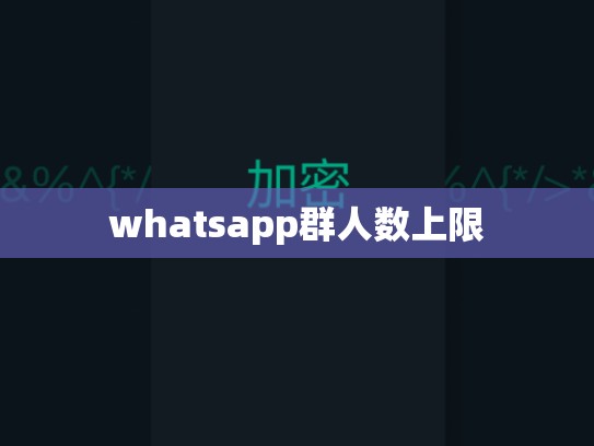 whatsapp群人数上限