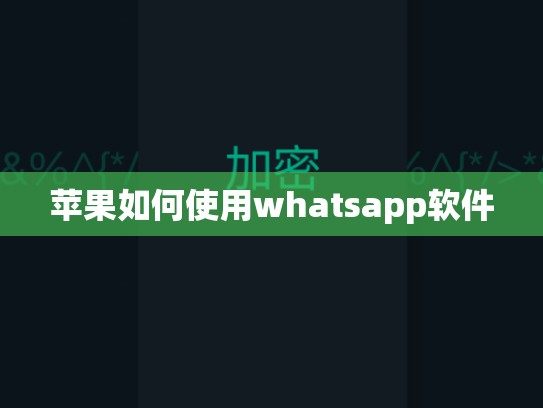 苹果如何使用whatsapp软件