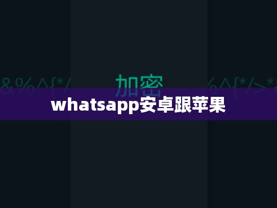 whatsapp安卓跟苹果