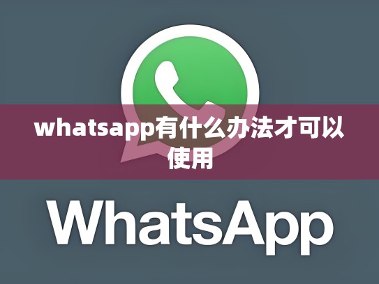 whatsapp有什么办法才可以使用
