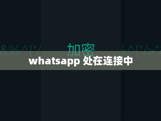whatsapp 处在连接中