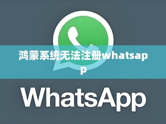 鸿蒙系统无法注册whatsapp