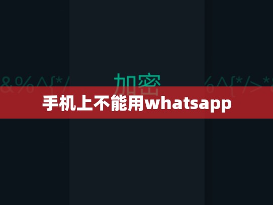 手机上不能用whatsapp