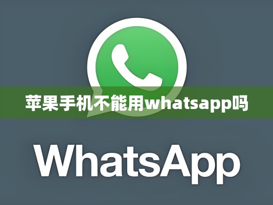 苹果手机不能用whatsapp吗
