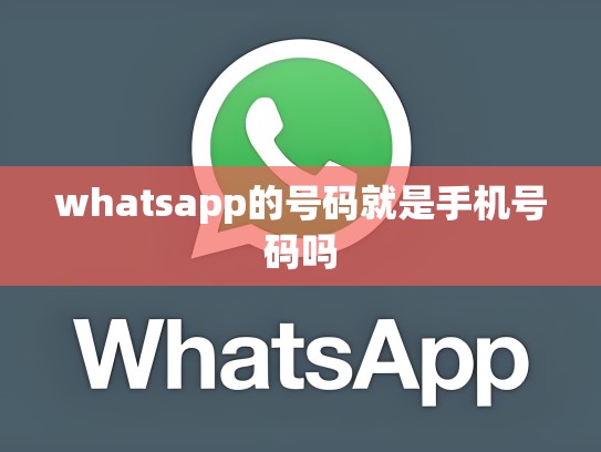 whatsapp的号码就是手机号码吗