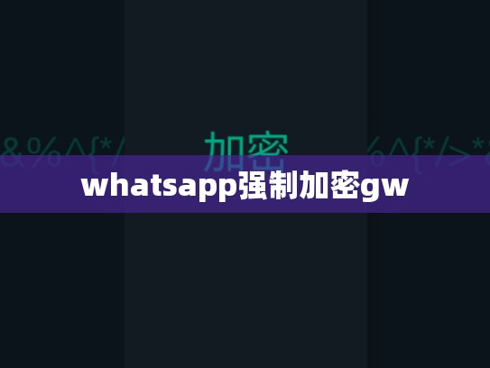 whatsapp强制加密gw