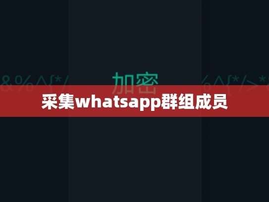 采集whatsapp群组成员