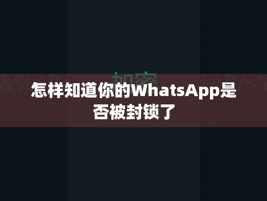 怎样知道你的WhatsApp是否被封锁了