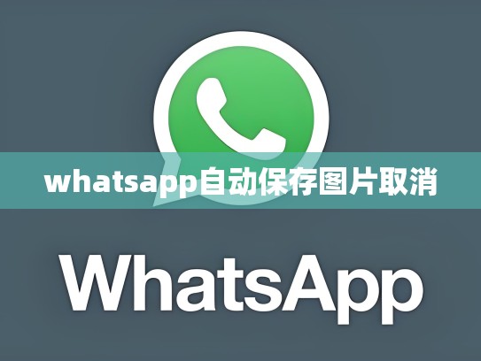 whatsapp自动保存图片取消