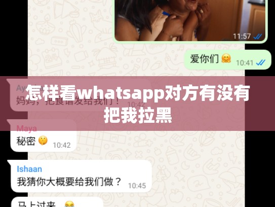 怎样看whatsapp对方有没有把我拉黑