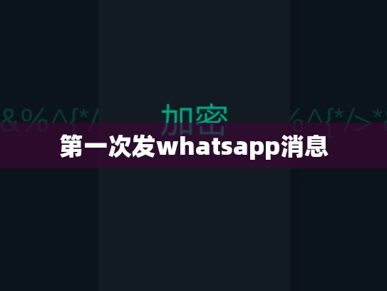 第一次发whatsapp消息