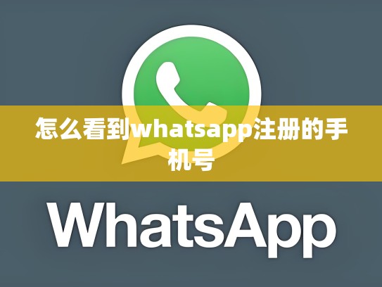怎么看到whatsapp注册的手机号