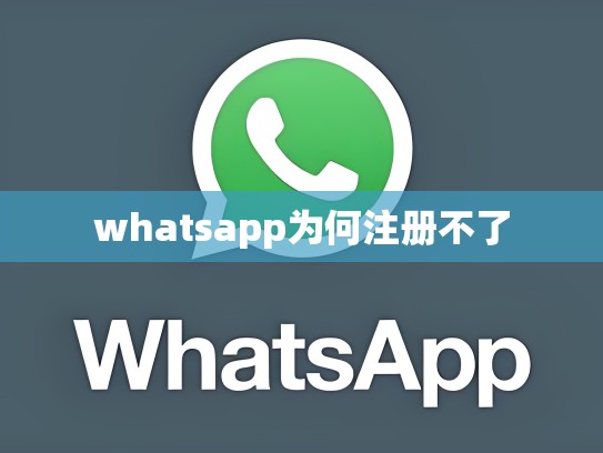 whatsapp为何注册不了