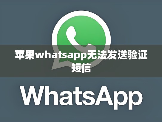 苹果whatsapp无法发送验证短信