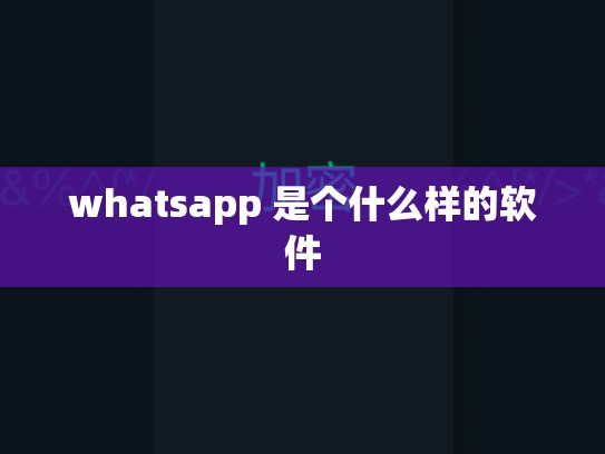 whatsapp 是个什么样的软件