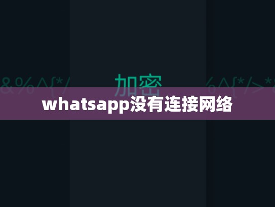 whatsapp没有连接网络