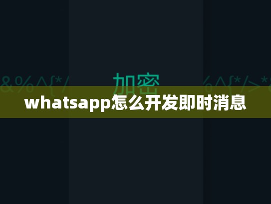 whatsapp怎么开发即时消息