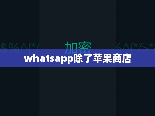 whatsapp除了苹果商店