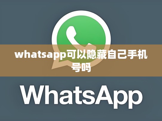 whatsapp可以隐藏自己手机号吗