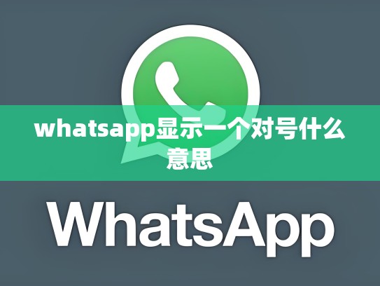 whatsapp显示一个对号什么意思