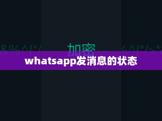 whatsapp发消息的状态