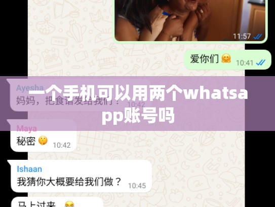 一个手机可以用两个whatsapp账号吗