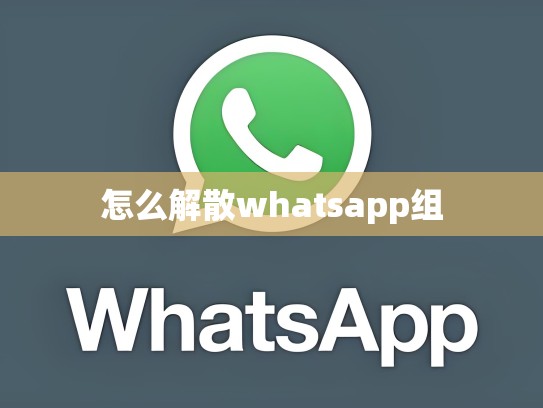 怎么解散whatsapp组