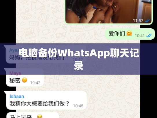 电脑备份WhatsApp聊天记录