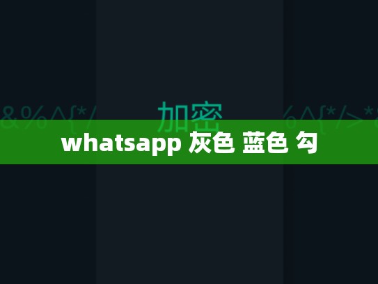 whatsapp 灰色 蓝色 勾