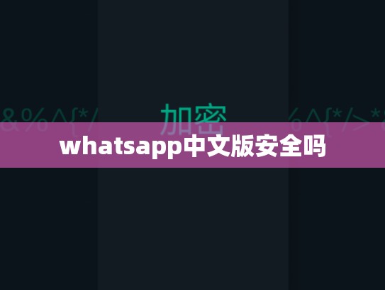 whatsapp中文版安全吗