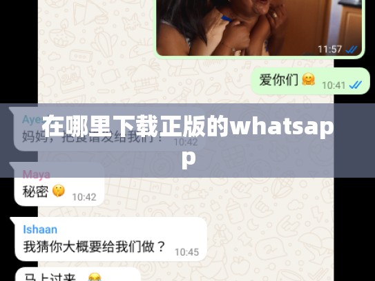 在哪里下载正版的whatsapp